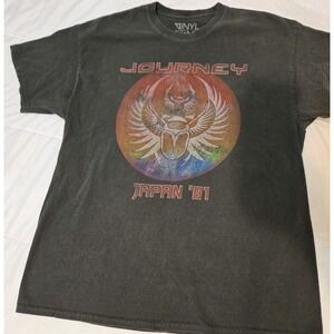 Journey Japan '81 Retro Graphic Vinyl Icons T Shirt Size Large